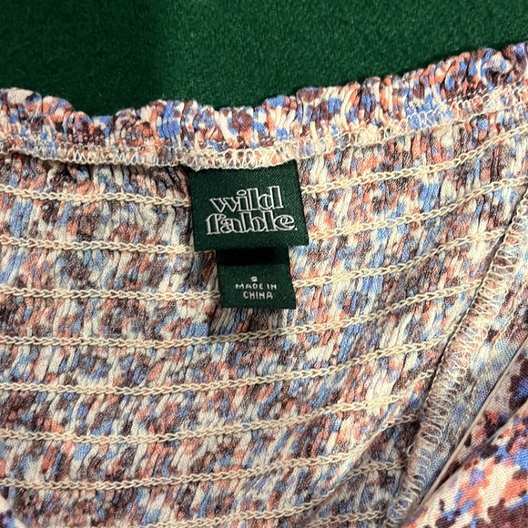 floral cropped tie shirt - Picture 3 of 4